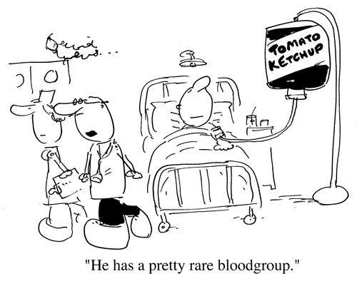"He has a pretty rare blood group."