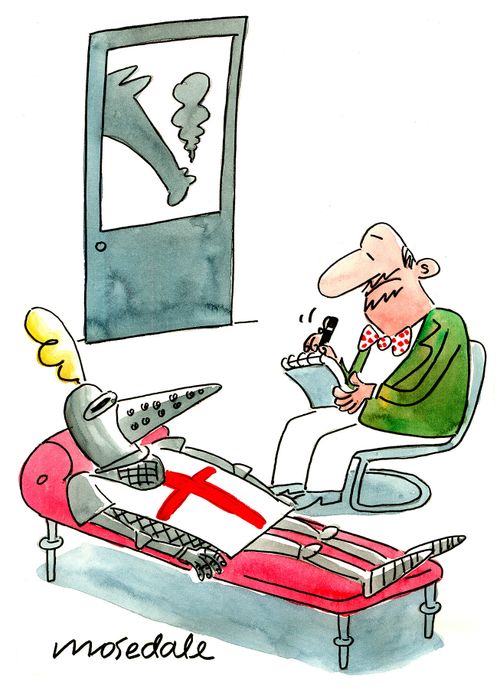 St George at the psychiatrists.