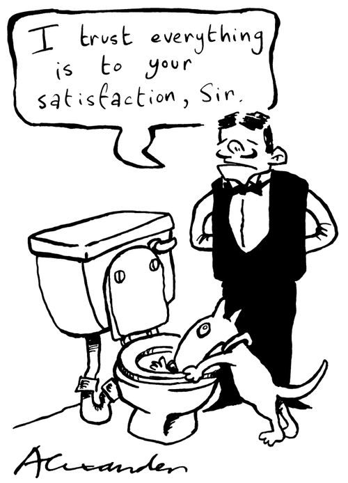 "I trust everything is to your satisfaction, sir."