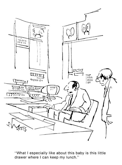 'What I particularly like about this baby is this little drawer where I can keep my lunch.'