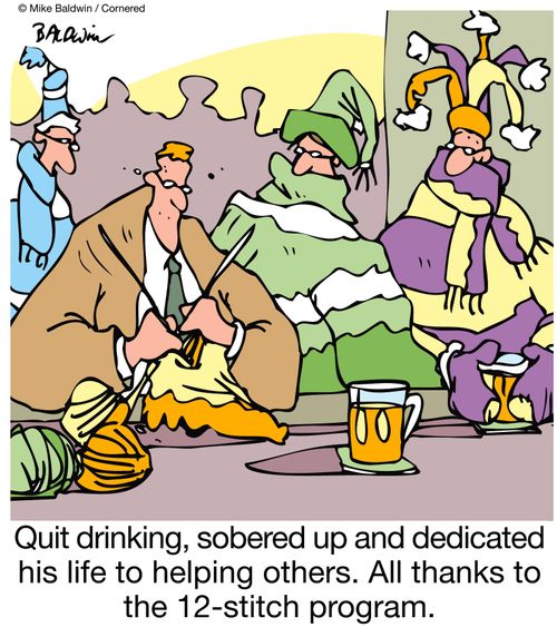 Quit drinking, sobered up and dedicated his life to helping others. All thanks to the 12-stitch program.