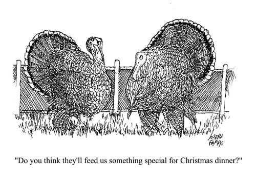 'Do you think they'll feed us something special for Christmas dinner?'
