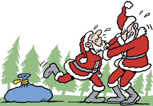 Fighting Santas.