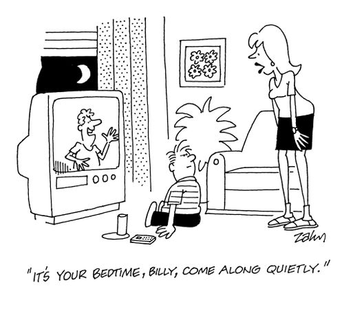 'It's your bedtime, Billy, come along quietly.'