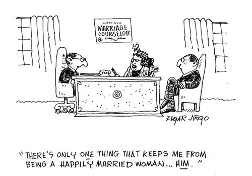 'There's only one thing that keeps me from being a happily married woman...him.'