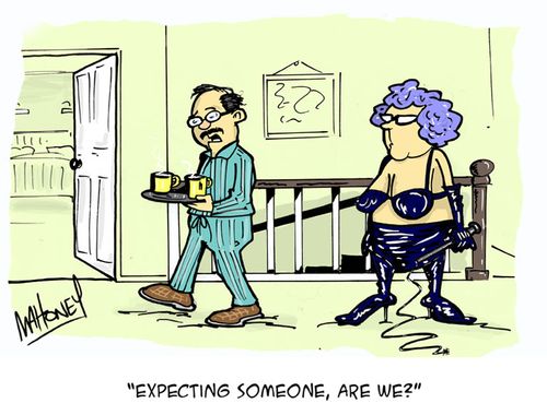 'Expecting someone, are we?'