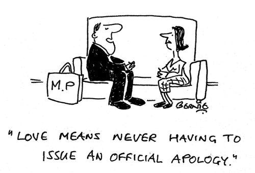 'Love means never having to issue an official apology.'