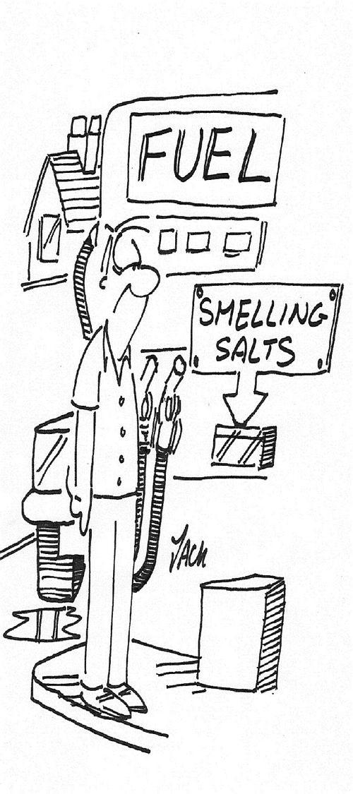 Smelling Salts at the Petrol Station.