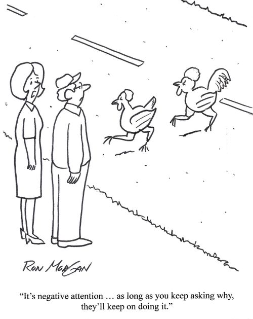 'It's negative attention ... as long as you keep asking why, they'll keep on doing it.'