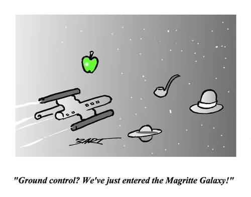 'Ground control? We've just entered the Magritte Galaxy!'