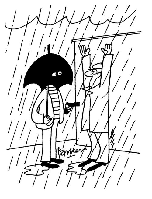 Umbrella mugger.