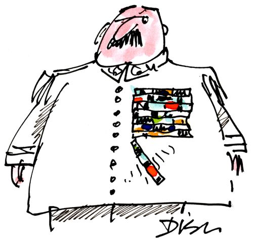 Admiral with medals falling off.