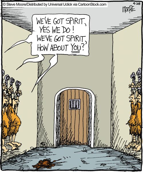 'We've got spirit, yes we do! We've got spirit, how about you?'