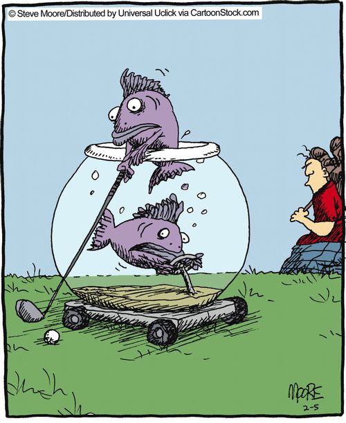 Fish golfing.