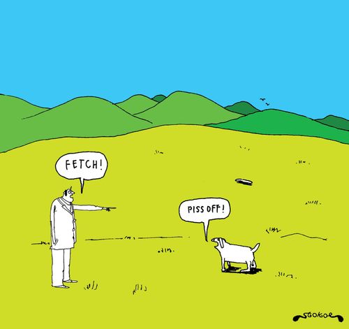 'Fetch!' 'P*ss Off!'