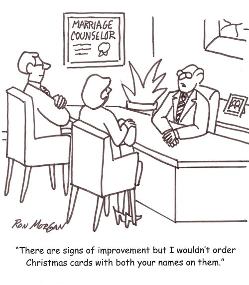 'There are signs of improvement but I wouldn't order Christmas cards with both your names on them.'