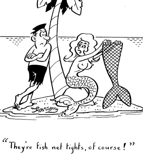 'They're fish net tights, of course!'