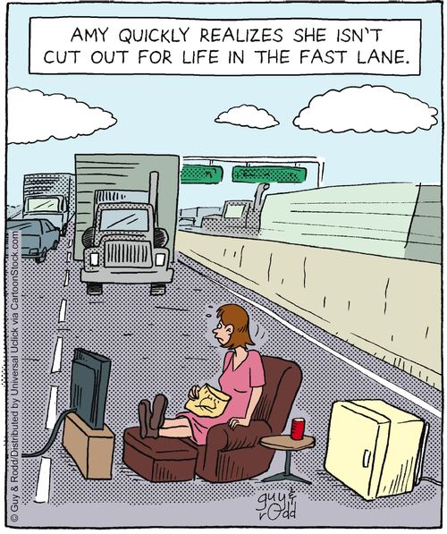 Amy quickly realizes she isn't cut out for life in the fast lane.