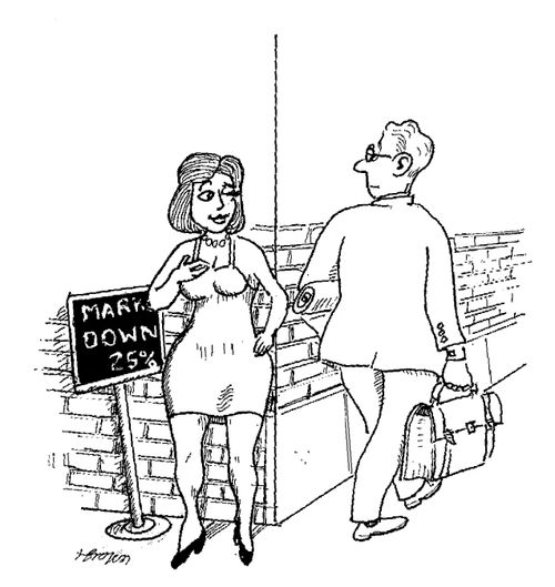 Marked down prostitute.