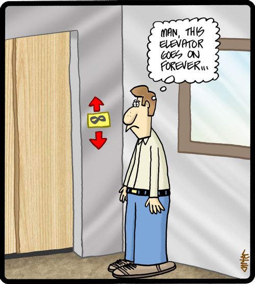 'Man, this elevator goes on forever...'