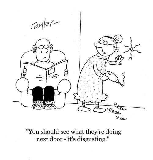 'You should see what they're doing next door - it's disgusting,'