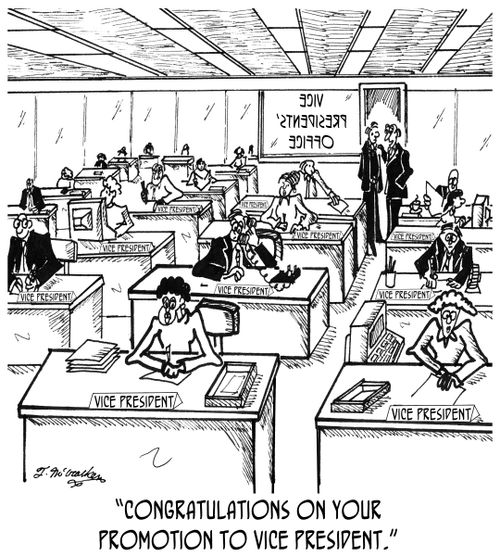 'Congratulations on your promotion to vice president,'