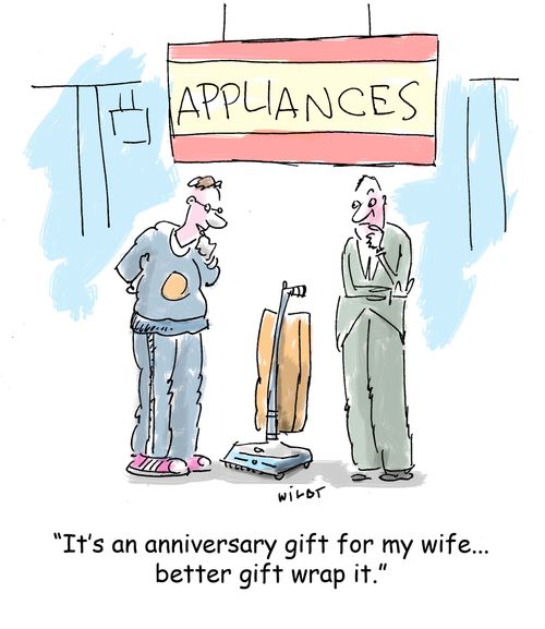 'It's an anniversary gift for my wife...better gift wrap it.'