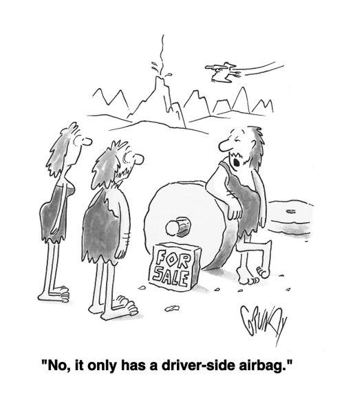 'No, it only has a driver-side airbag.'