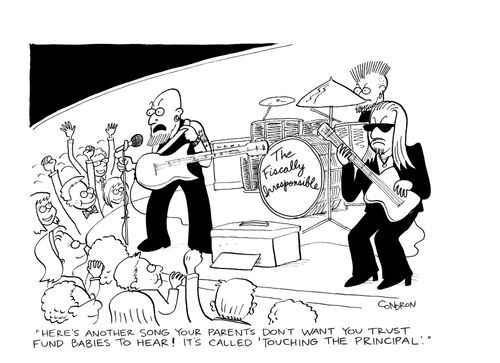 'Here's another song your parents don't want you trust fund babies to hear! It's called 'Touching the Principal'.'