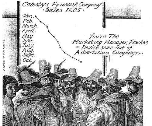 Catesby's Fyrework Company: 'You're the Marketing Manager, Fawkes - Devise some sort of advertising campaign.'
