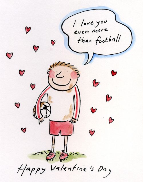 I love you even more than football.