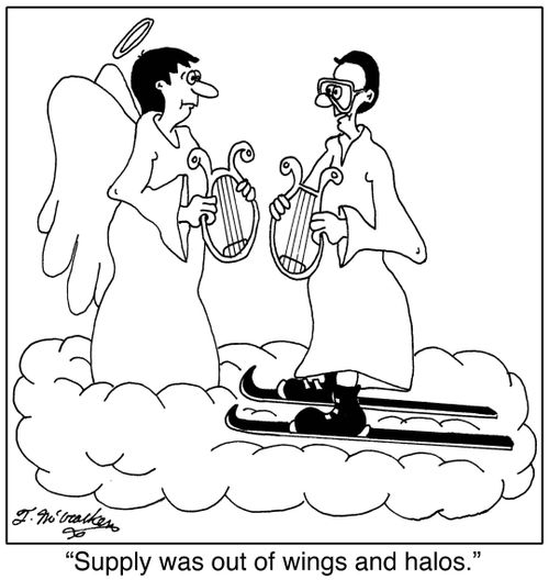 'Supply was out of wings and halos.'