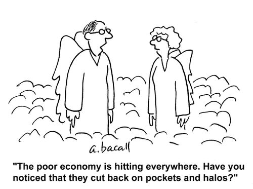 'The poor economy is hitting everywhere, Have you noticed they cut back on pockets and halos.'