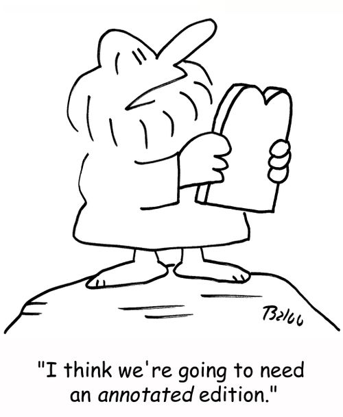 'I think we're going to need an ANNOTATED edition.'