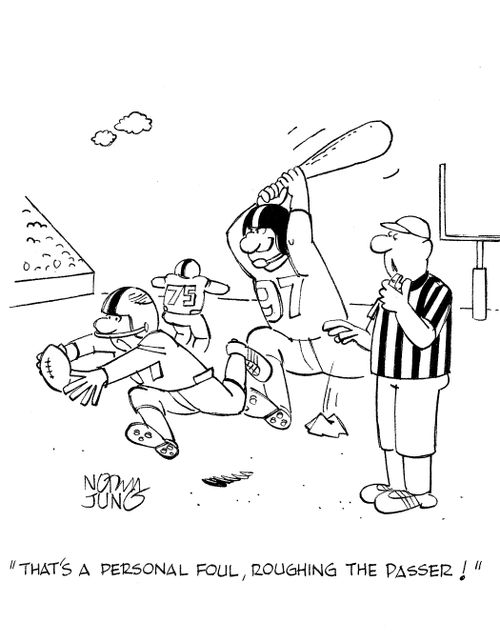 'That's a personal foul, roughing the passer!'