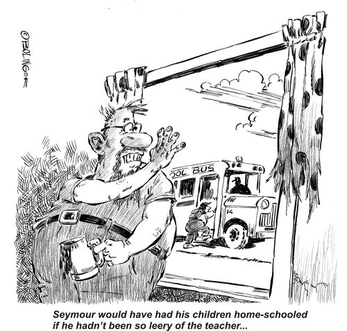 Seymour wuld have had his children home-schooled if he hadn't geen so leery of the teacher...