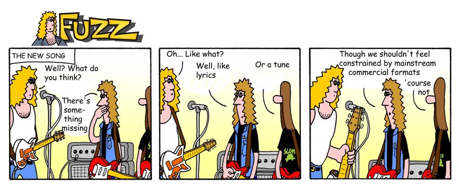 Fuzz - Fuzzy writes a song with something missing.