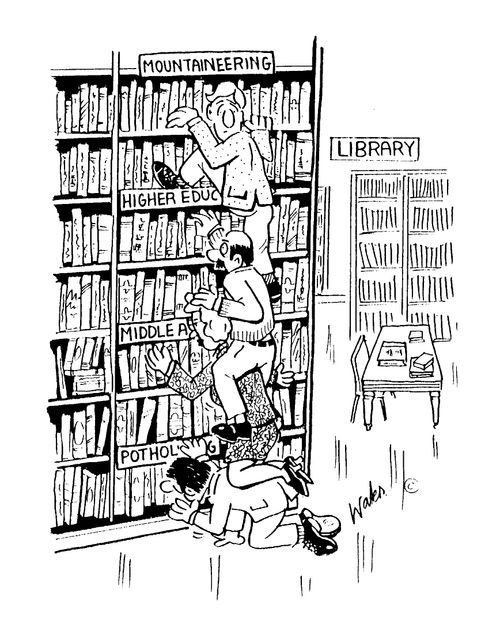 Mountaineering - Library book shelfs