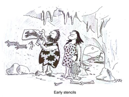 Early stencils.