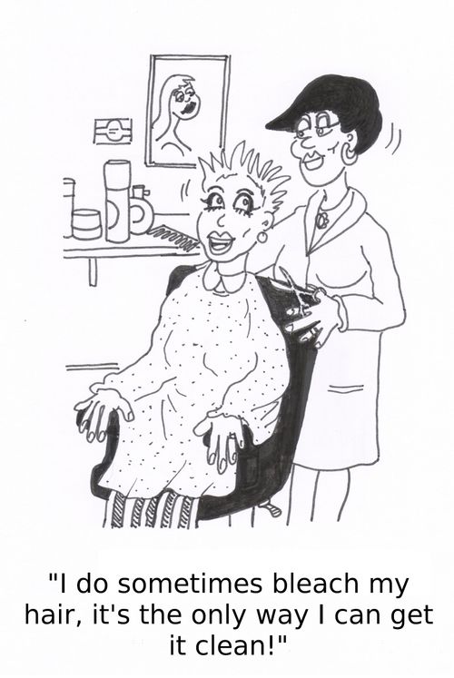 'I do sometimes bleach my hair, it's the only way I can get it clean!'