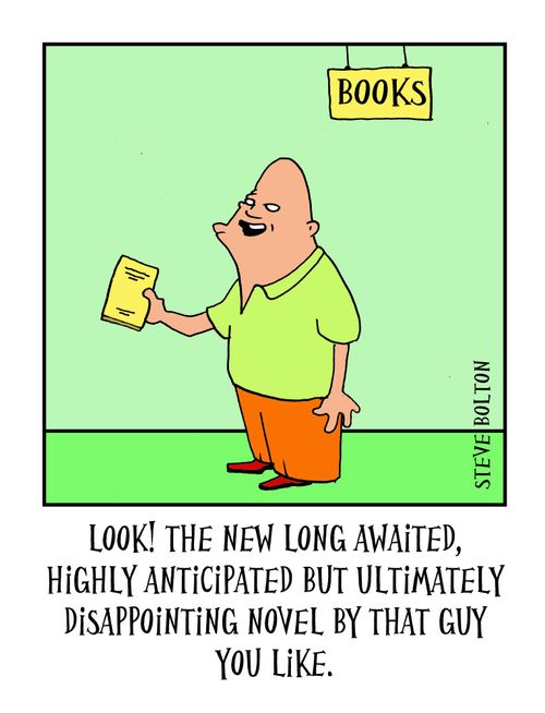 'Look! The new long awaited, highly anticipated but ultimately disappointing novel by that guy you like.'