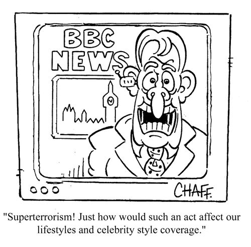 'Superterrorism! Just how would such an act affect our lifestyles and celebrity style coverage.'