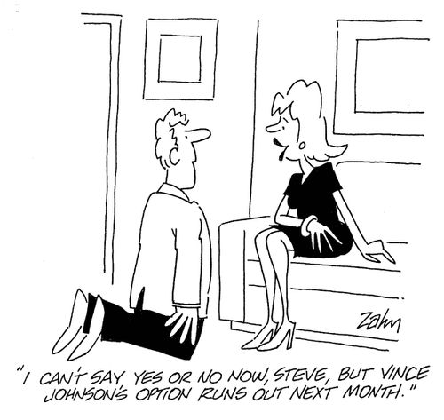 'I can't say yes or no now, Steve, but Vince Johnson's option runs out next month.'