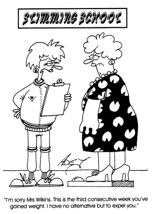 "This is the third consecutive week you've gained weight. I have no alternative but to expel you."