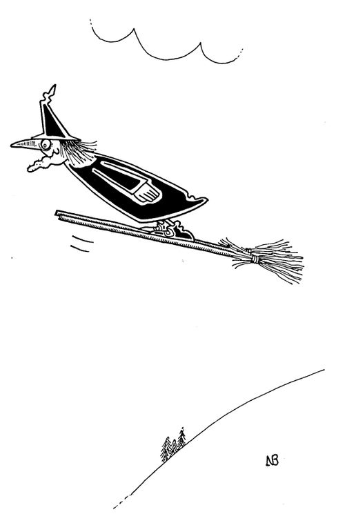 Ski-ing witch
