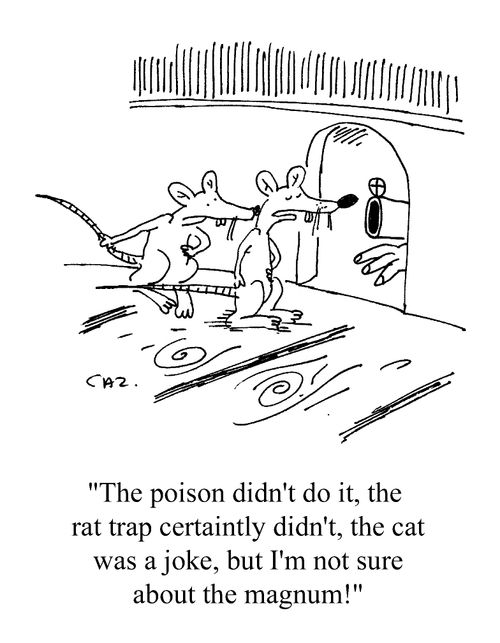 Mice face death by magnum.