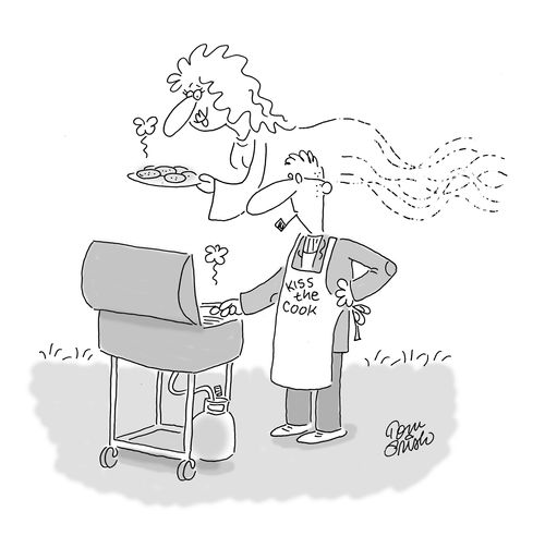 Writer and his Muse on a cookout.