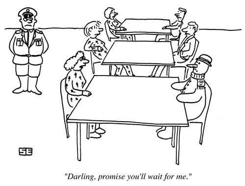 'Darling, promise you'll wait for me.'