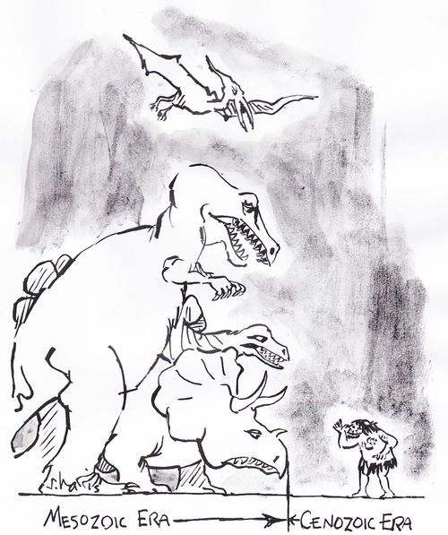 Mesozoic era - Cenozoic era