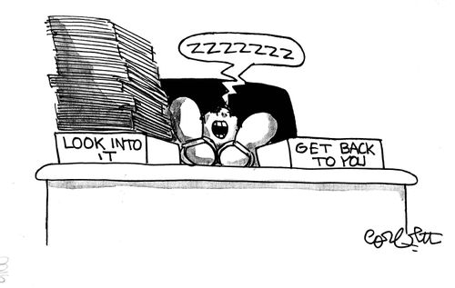 In trays: Look into it/Get back to you.